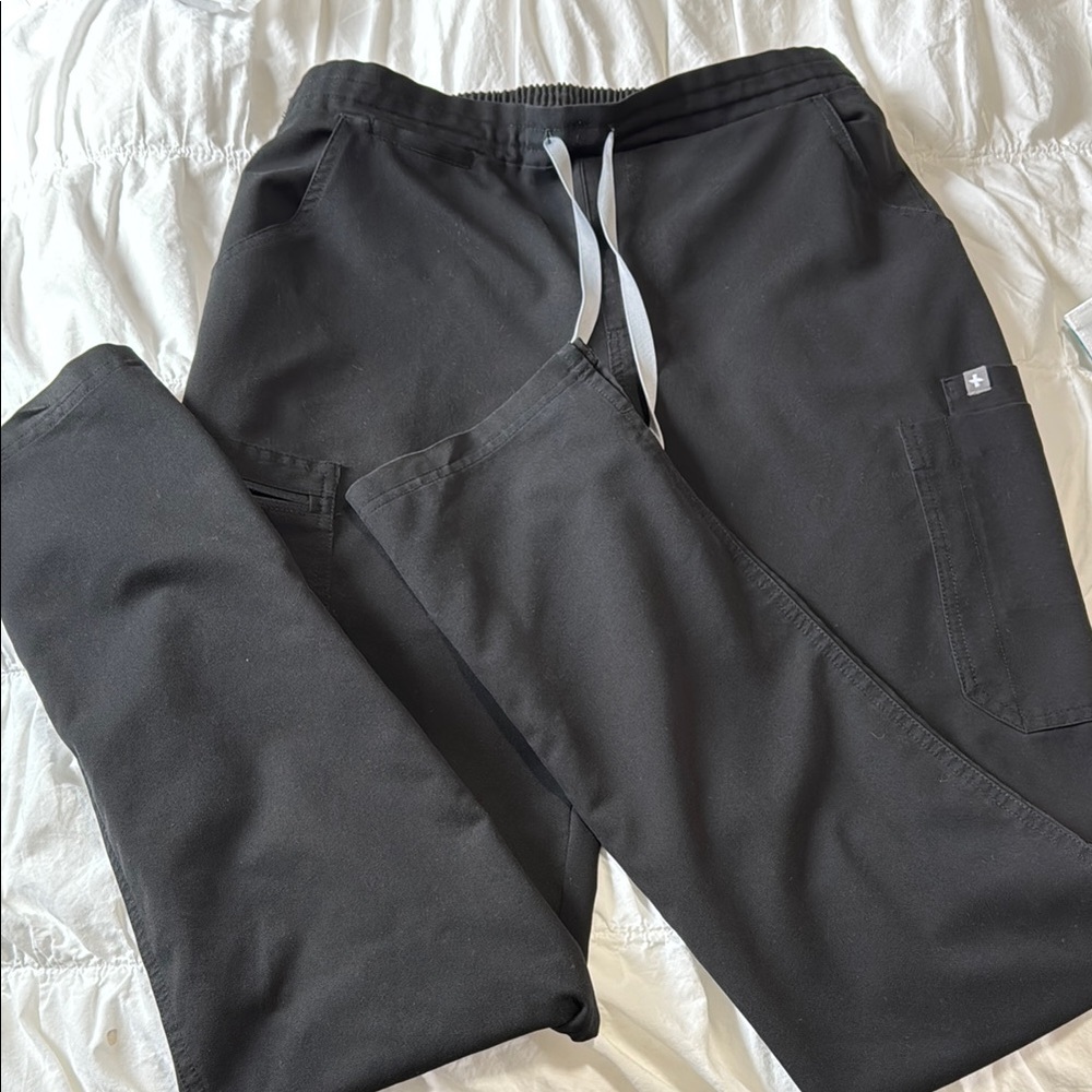 Black Straight Tall scrub pants